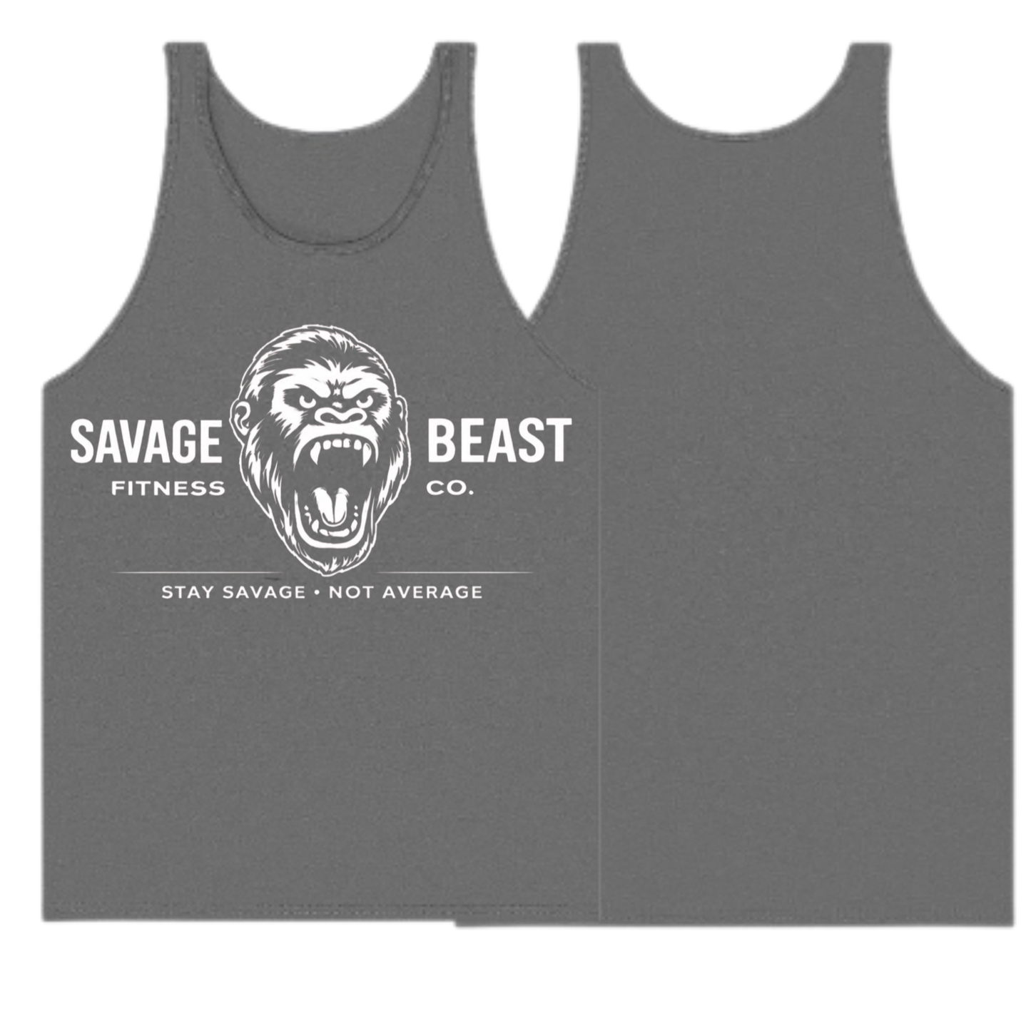 Men’s Gym Tank Top – Savage Beast Logo Workout Tank | Athletic Fit (Memorial Day Sale)