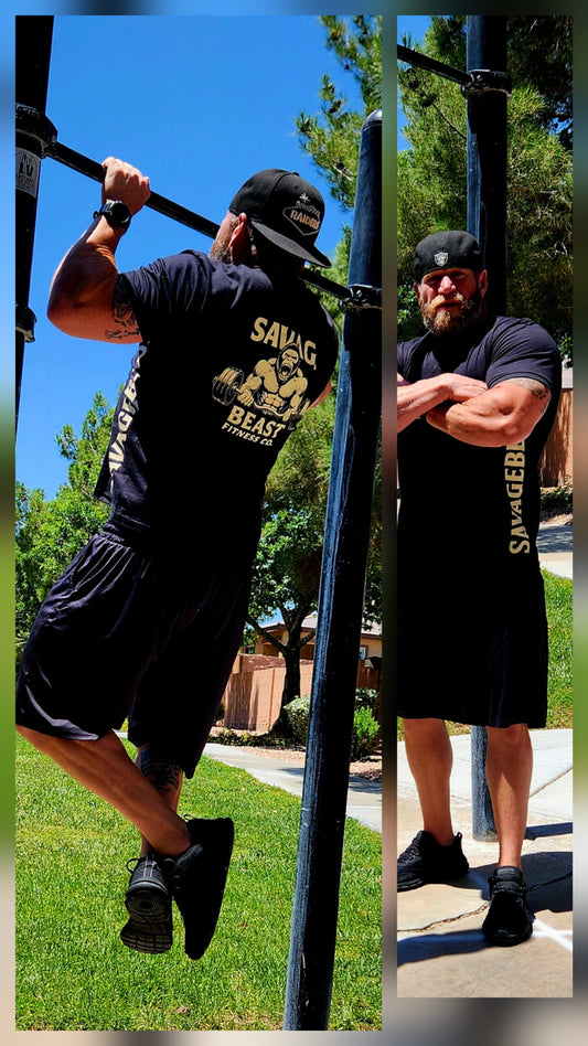 SALE !!!(Limited stock) Savage Beast Fitness Co. – OG. “Gorilla Grit” Tee (Front & Back Print) First Drop get them while they last
