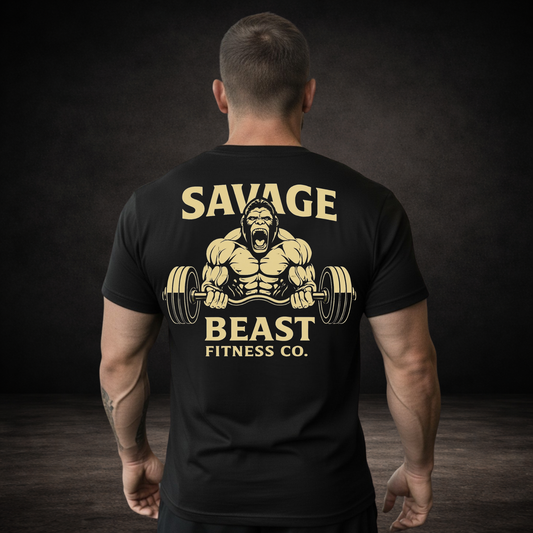 Men’s Gym T-Shirt | Gorilla Graphic Workout Tee – Savage Beast