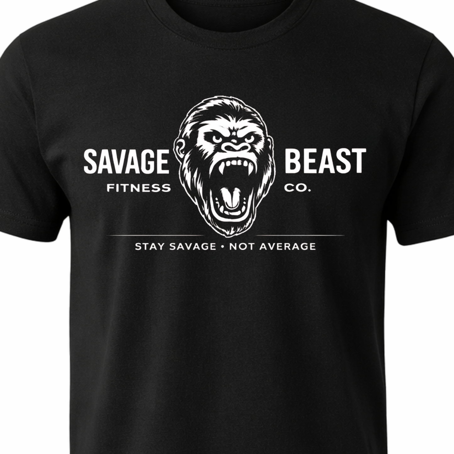 Men’s Gym T-Shirt – Savage Beast War Tee | Athletic Fit Workout Shirt (Memorial Day Sale)