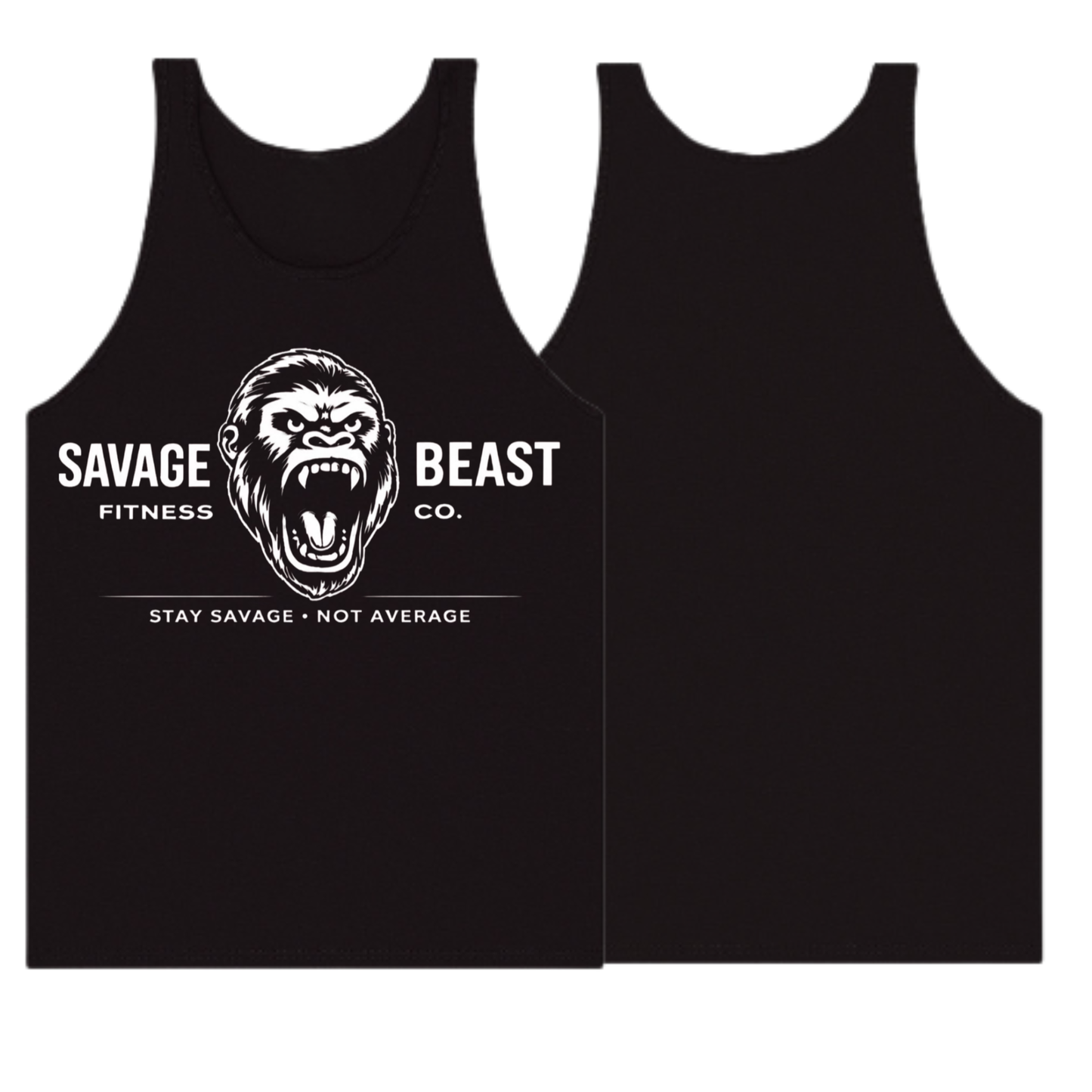 Men’s Gym Tank Top – Savage Beast Logo Workout Tank | Athletic Fit (Memorial Day Sale)