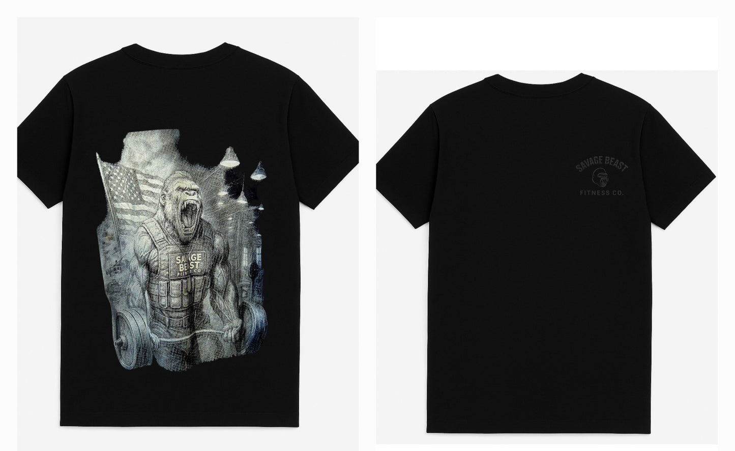 Warzone Gorilla Tee – Gym Is Peace with the Past