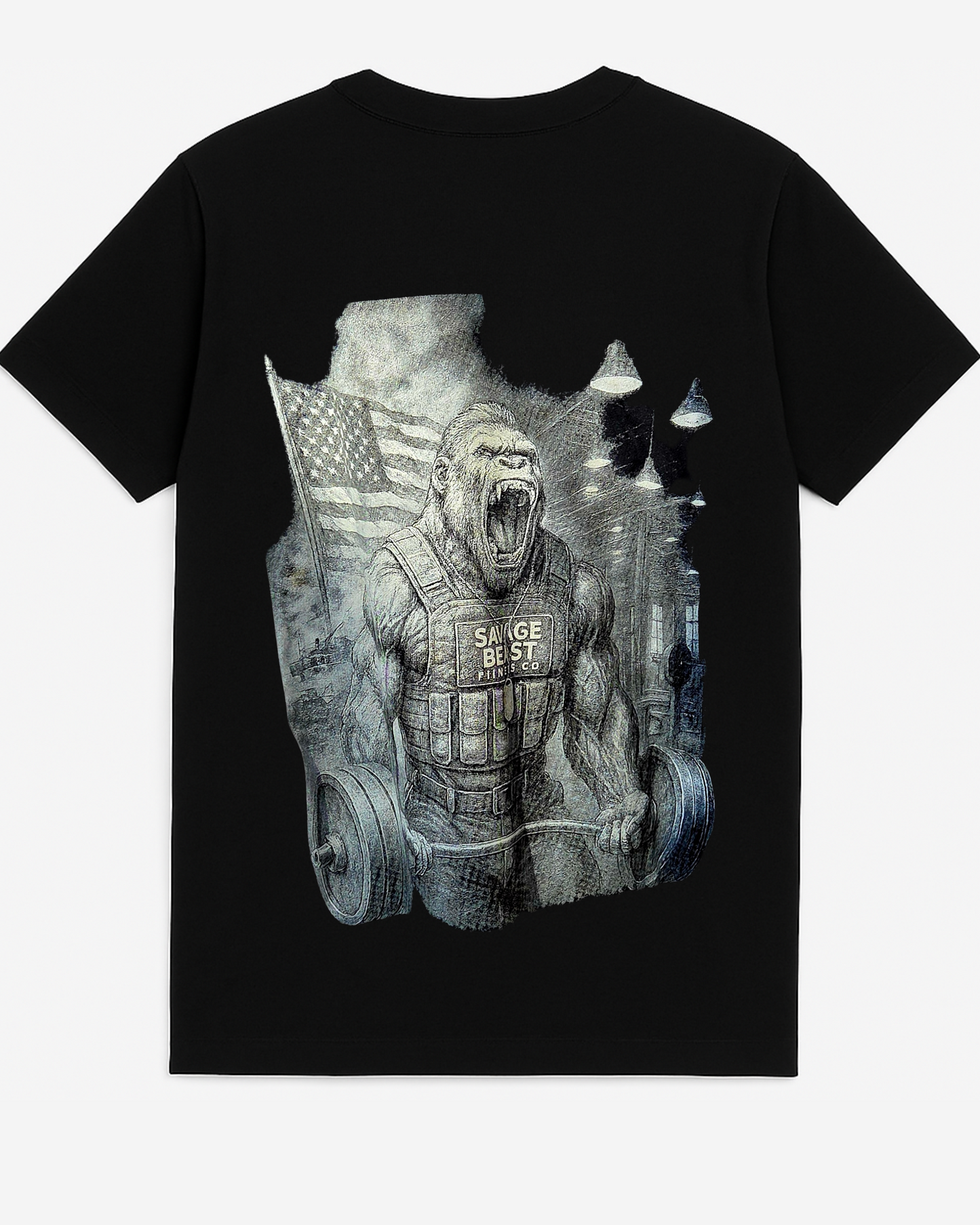 Warzone Gorilla Tee – Gym Is Peace with the Past