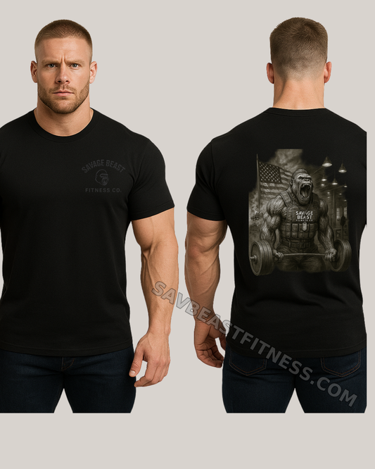Warzone Gorilla Tee – Gym Is Peace with the Past