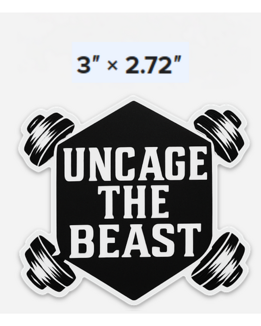 Uncage The Beast Sticker (3” x 2.72”) – Savage Beast Fitness