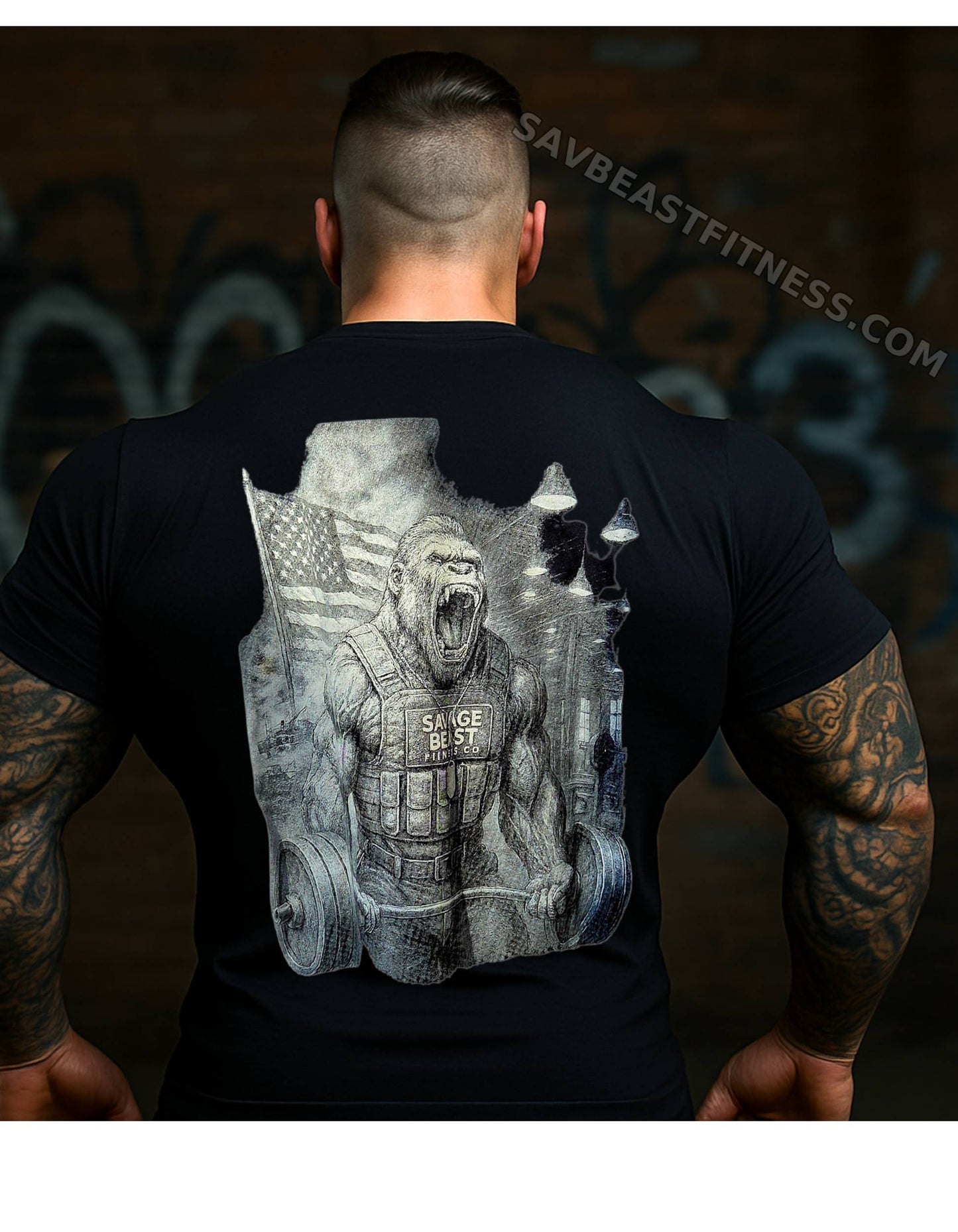 Warzone Gorilla Tee – Gym Is Peace with the Past