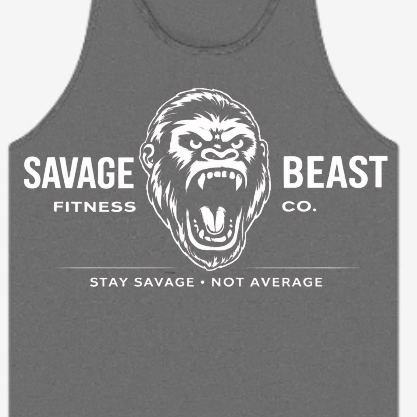 Men’s Gym Tank Top – Savage Beast Logo Workout Tank | Athletic Fit (Memorial Day Sale)