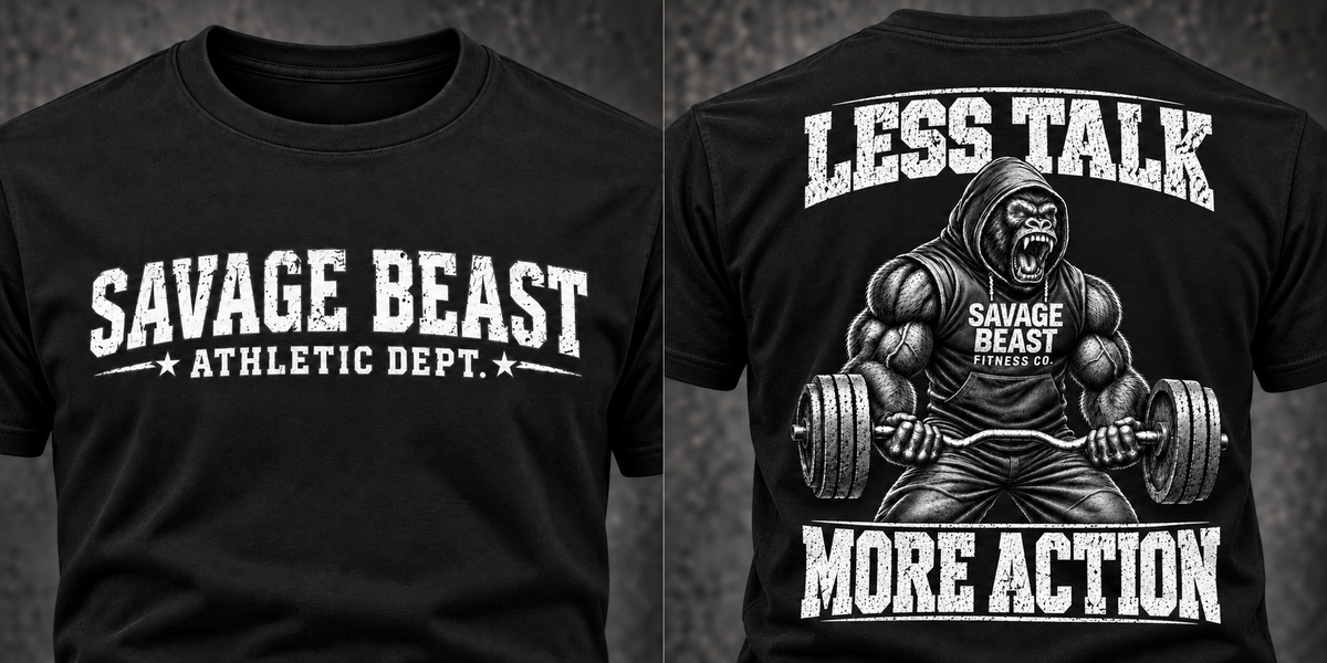 Less Talk More Action Gorilla T-Shirt