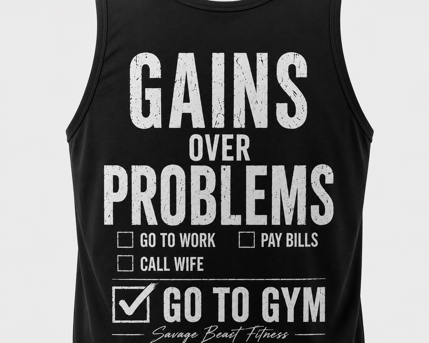 he “Gains Over Problems” Tank (Memorial Day Sale)