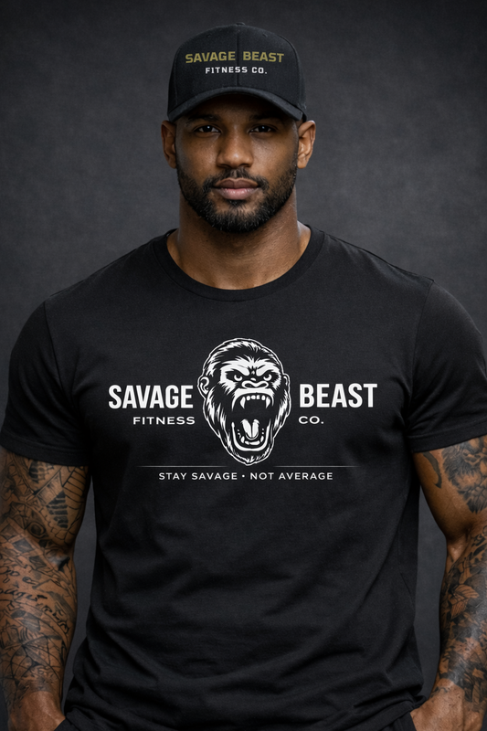 Men’s Gym T-Shirt – Savage Beast War Tee | Athletic Fit Workout Shirt (Memorial Day Sale)