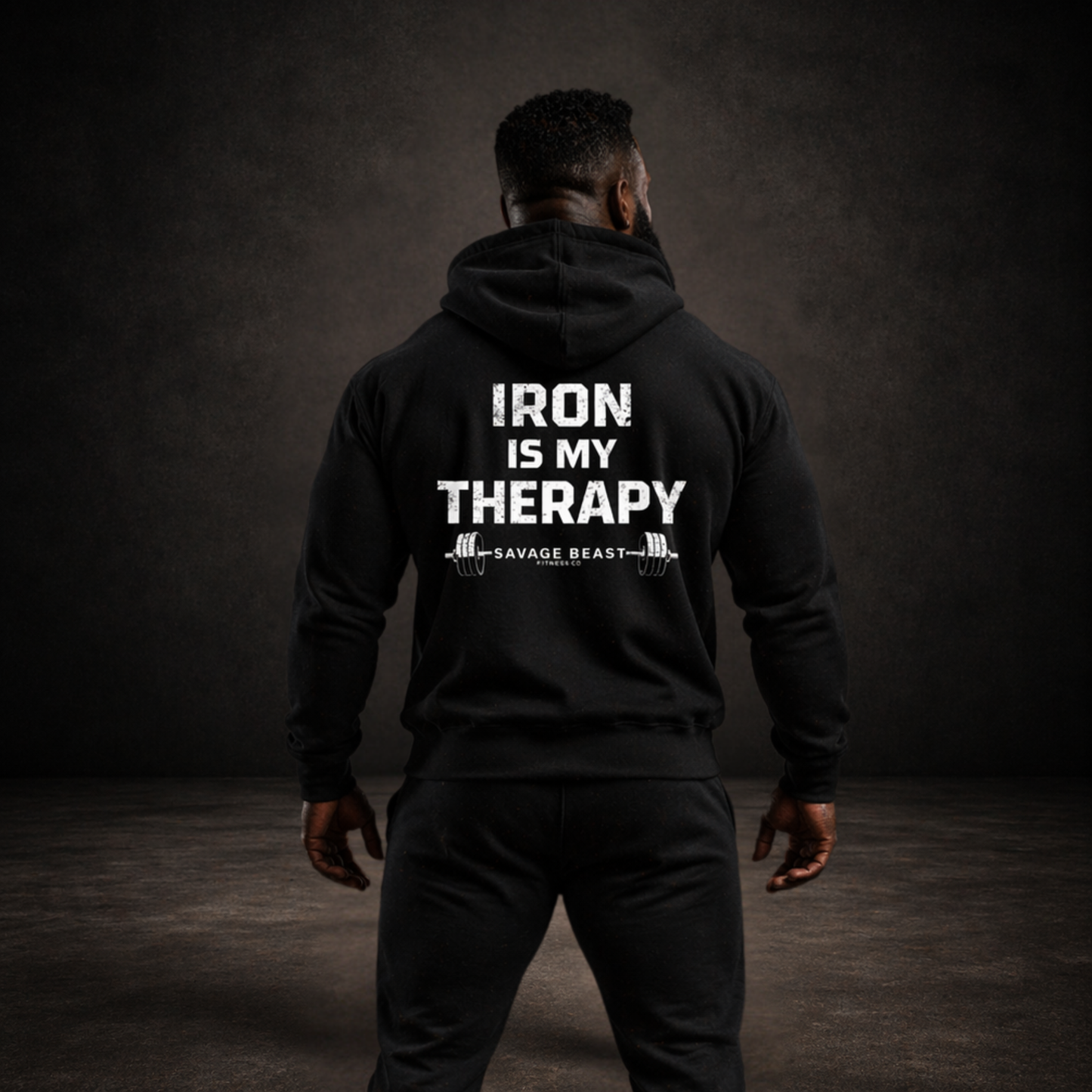 Savage Beast Hoodie (Iron Is My Therapy) (Memorial Day Sale)