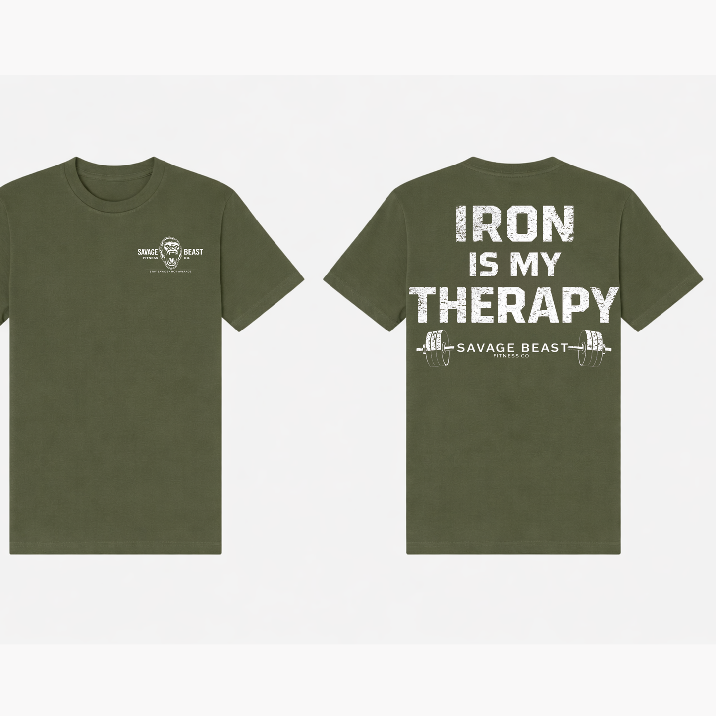 Men’s Gym T-Shirt – “Iron Is My Therapy” Workout Tee | Athletic Fit