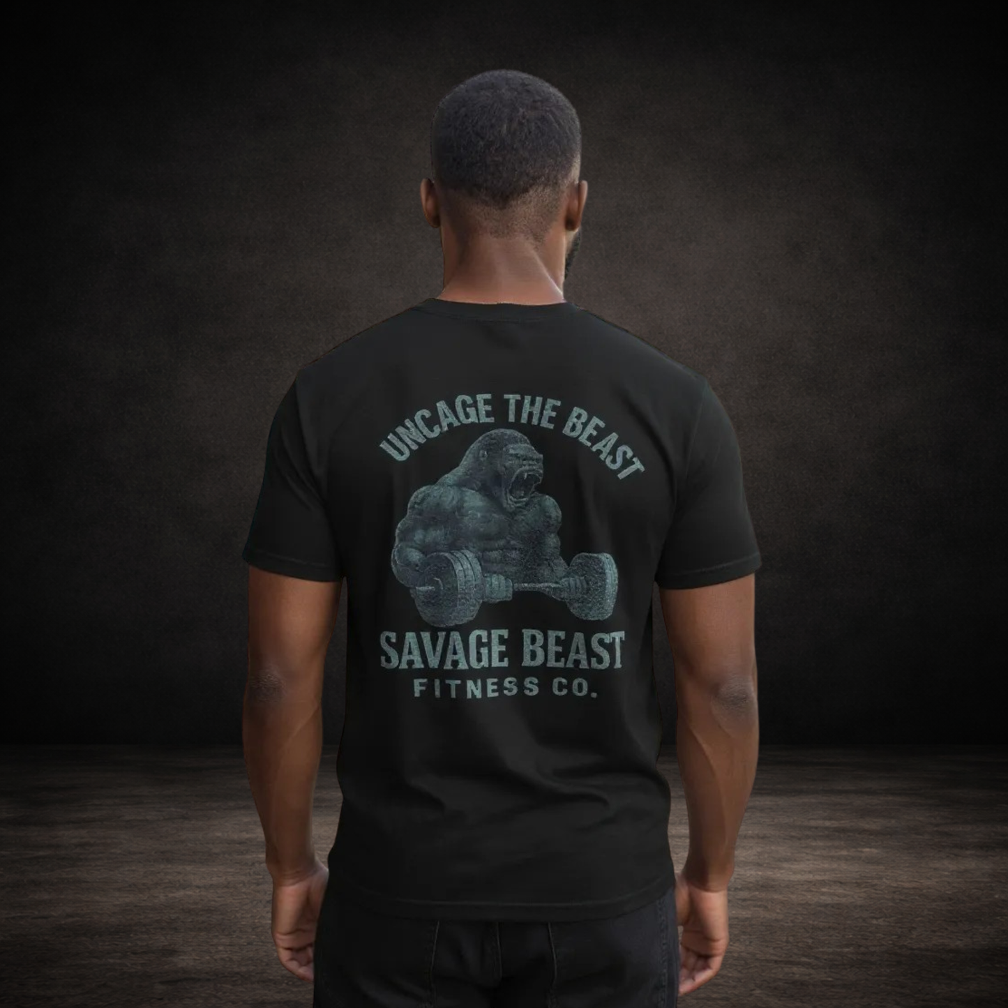 Men’s Gym T-Shirt | Blackout Workout Tee – Midnight Edition | Savage Beast (Memorial Day Sale)