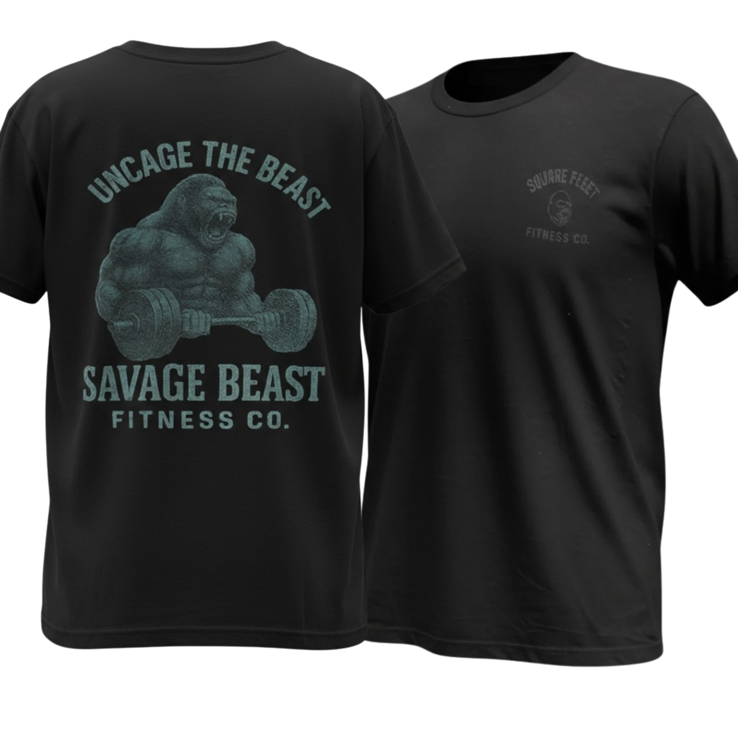 Men’s Gym T-Shirt | Blackout Workout Tee – Midnight Edition | Savage Beast (Memorial Day Sale)