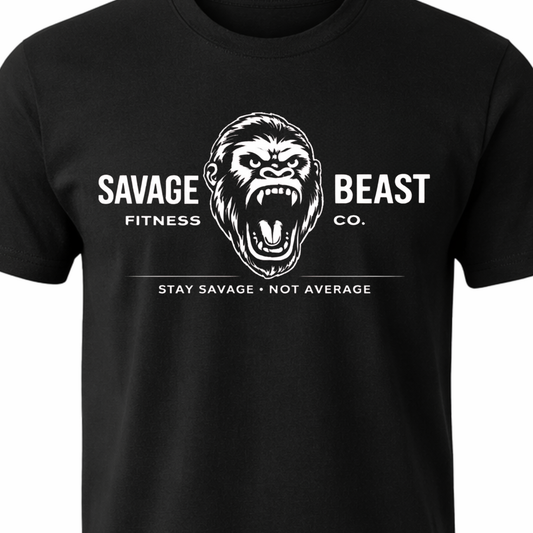 Men’s Gym T-Shirt – Savage Beast War Tee | Athletic Fit Workout Shirt (Memorial Day Sale)