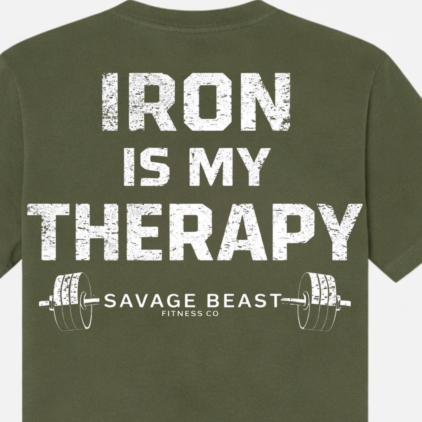 Men’s Gym T-Shirt – “Iron Is My Therapy” Workout Tee | Athletic Fit