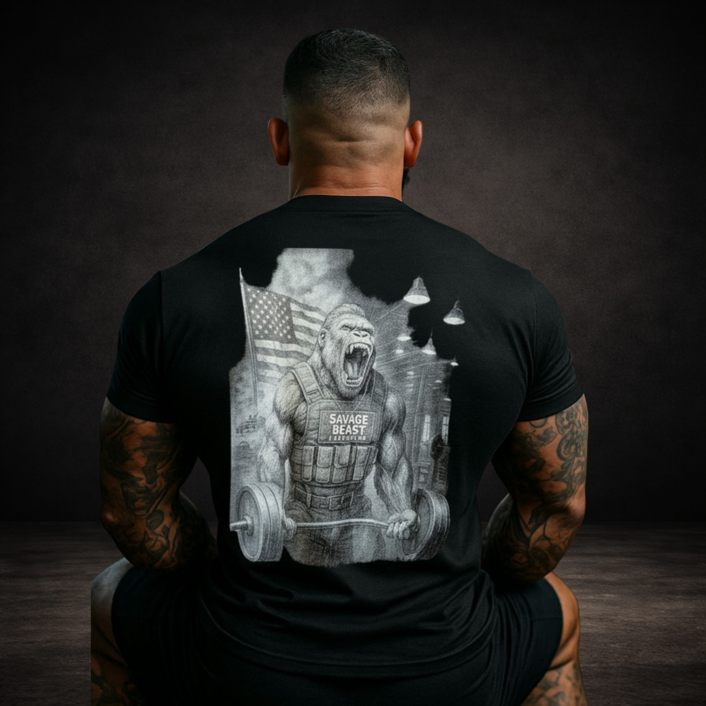 Men’s Gym T-Shirt | Gorilla Graphic Workout Tee – Savage Beast (Memorial Day Sale)