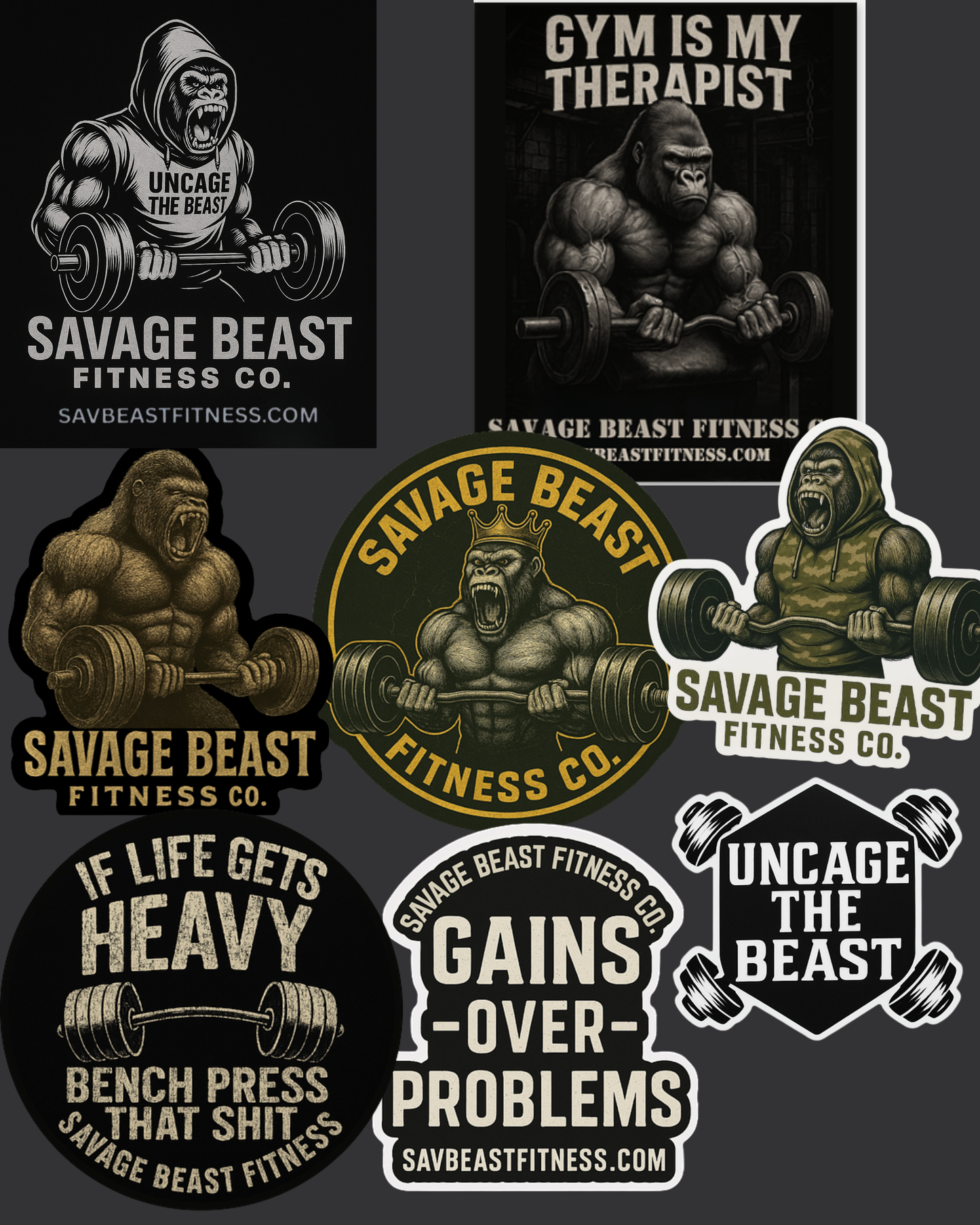 Savage 8-Pack Sticker Bundle — Uncage the Beast.