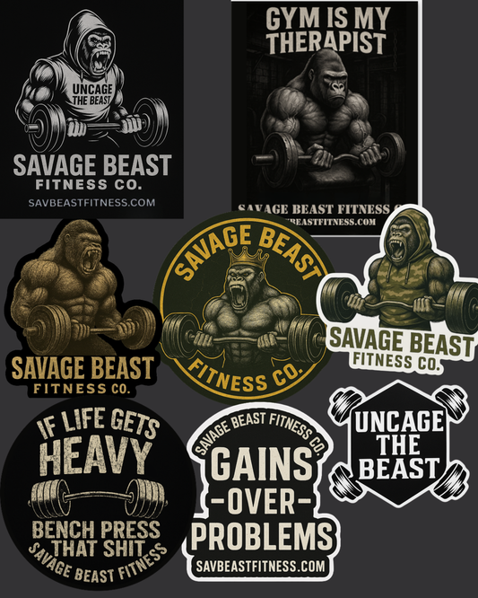 Savage 8-Pack Sticker Bundle — Uncage the Beast.