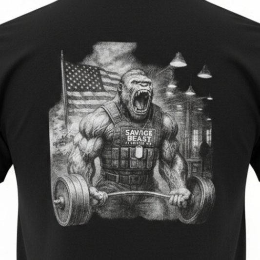 Men’s Gym T-Shirt | Gorilla Graphic Workout Tee – Savage Beast (Memorial Day Sale)